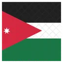 Jordanie Drapeau Icône