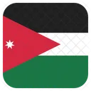 Jordanie Drapeau Icône