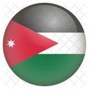 Jordanie Drapeau Icône