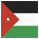 Jordanie Nationale Pays Icône