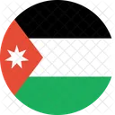 Jordanie Drapeau Pays Icône