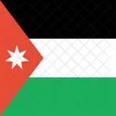 Jordanie Drapeau Monde Icône