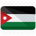 Jordanie Drapeau Pays Icône