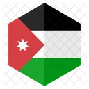 Jordanien Flagge Land Symbol