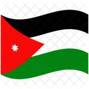 Flagge Land Jordanien Symbol