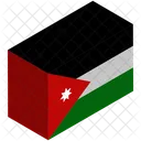 Flagge Land Jordanien Symbol