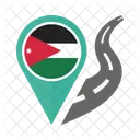 Jordanien Flagge Symbol