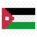 Jordanien Flagge Nation Symbol