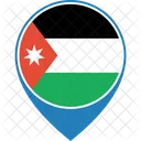 Jordanien Flagge Welt Symbol