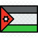 Jordanien Flagge Land Symbol