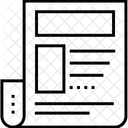 Jornal Impressao Midia Ícone
