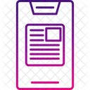 Jornal Aplicativo Interface Ícone