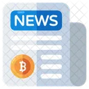 Jornal Bitcoin Jornal Criptomoeda Criptografia Ícone