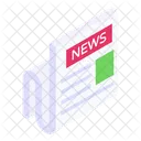 Jornal Diario Leitura De Noticias Ícone