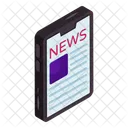 Jornal Movel Boletim Informativo Midia Impressa Ícone