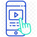 Cliquez Sur Un Film Mobile Lisez Un Film Lisez Une Image Icône