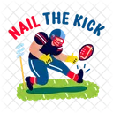 Joueur De Rugby Frappeur Sportif Icône