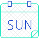Jour Jour Du Calendrier Dimanche Icône
