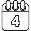 Jour Calendrier Horaire Icône