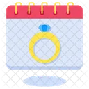 Jour Du Mariage Calendrier Amour Icon