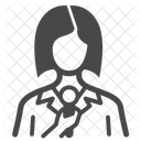 Journalist Reporter Presswoman Icon