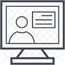 Moniteur Ecran Presentateur De Nouvelles Icône