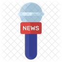 Journalistenmikrofon Nachrichtenbericht Fernsehnachrichten Symbol