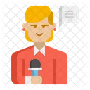 Journalistin Weiblich Symbol