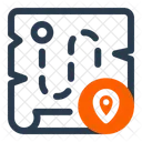 Journey Map Path Travel Icon