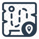 Journey Map Path Travel Icon