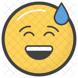 Joy Emoji Icon - Download in Colored Outline Style