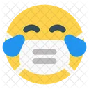 Joy Emoji With Face Mask Emoji Icon