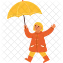 Child Raincoat Weather Icon