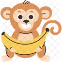 Monkey Banana Fruit Icon