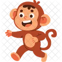 Monkey Animal Cheerful Icon