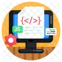 웹 코딩 소프트웨어 개발 웹 프로그래밍 아이콘