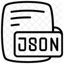 Json Javascript Object Notation Line Style Icon 아이콘