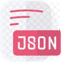 Json Javascript Object Notation Flat Style Icon 아이콘