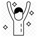 Jubelnder Hockeyfan  Symbol