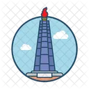 Juche Tower Famous Building Landmark Icon