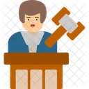 Court Crime Hammer Icon