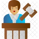 Court Crime Hammer Icon