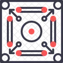 Carrom Interior Juego Icono