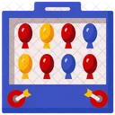 Juego de dardos con globos  Icono