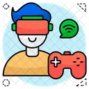 Juegos De Realidad Virtual Videojuego Jugador Icono
