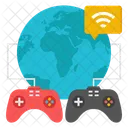 Juego Global Ubicacion Del Juego Gamepad Icono