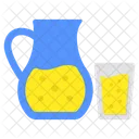 Jug And Glass Beverage Pitcher Icon