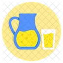 Jug And Glass Beverage Pitcher Icon