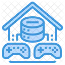 Jugador Servidor De Juegos Joystick Icono