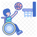 Atletas Discapacitados Baloncesto Jugador Discapacitado Icono